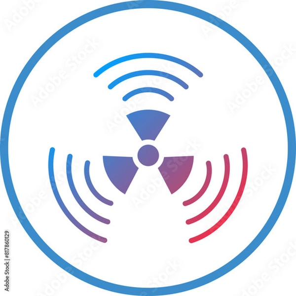 Fototapeta Gamma Rays Icon Style