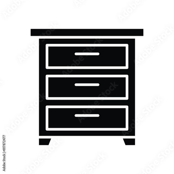 Obraz drawer icon vector design template simple and clean