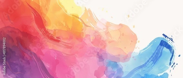 Obraz pride month flat design front view diversity theme water color colored pastel