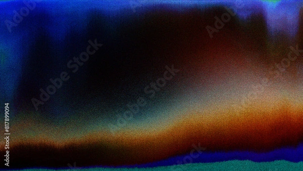 Fototapeta Glitch noise static television VFX. Visual video effects stripes background, CRT tv screen no signal glitch effect
