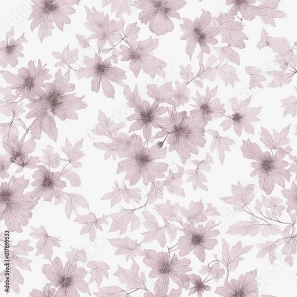 Fototapeta seamless cherry blossoms background