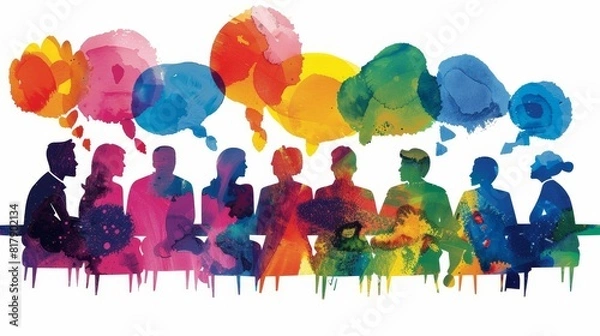 Obraz Enjoy open dialogues on all topics at our unrestricted social gathering.