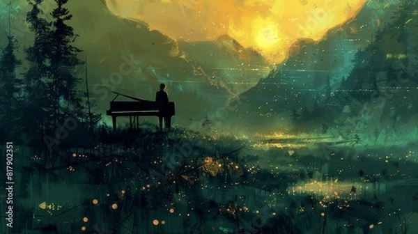 Fototapeta A deeply personal song echoing the composers emotions.