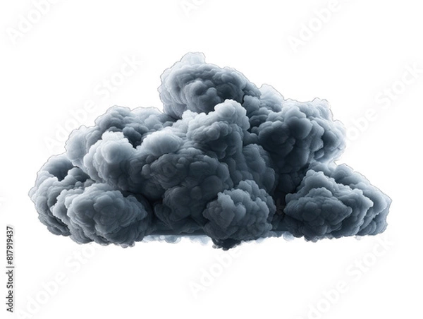 Obraz dark cloud, isolated on white background