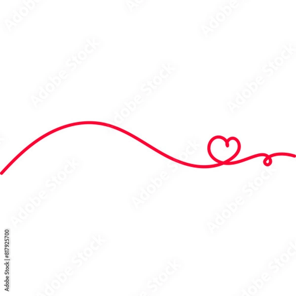 Fototapeta Heart Scribble Line