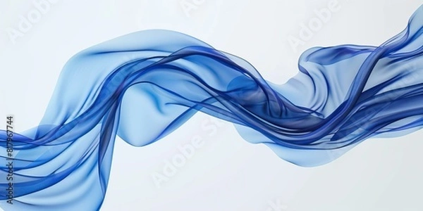 Obraz Abstract soft blue fabric on white backdrop
