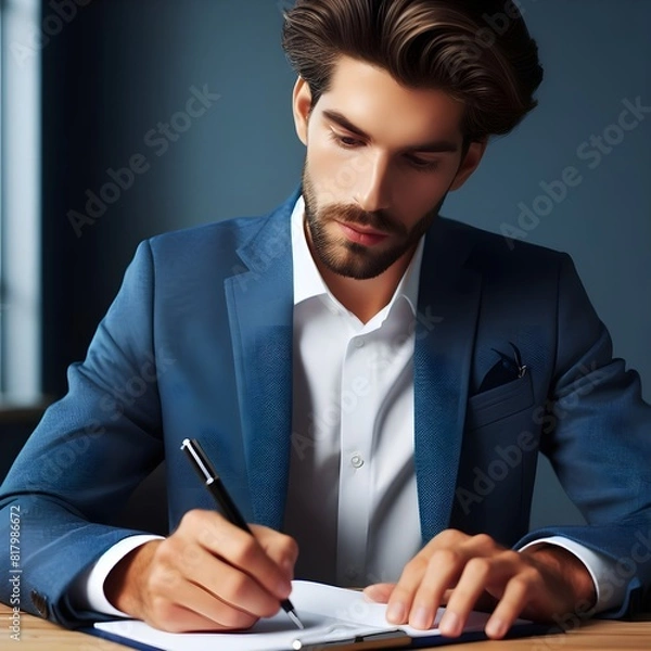 Obraz Ejecutivo escribiendo