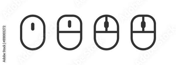 Obraz Computer mouse icon. Click, scroll device. Laptop tool.