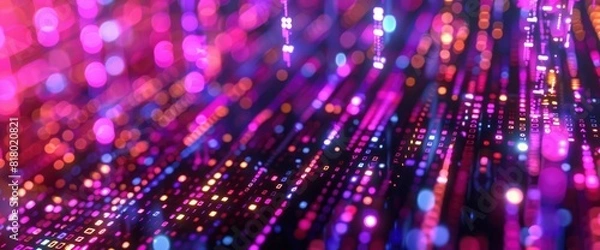 Obraz Technology Abstract, Blockchain Data Streams, Technology Abstract Background