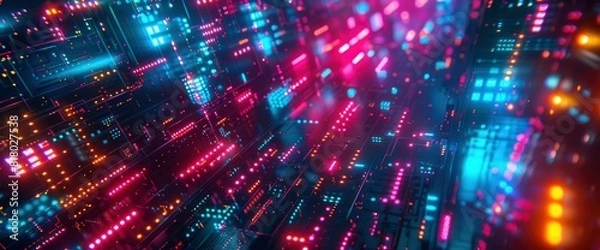 Fototapeta Technology Abstract, Ai Processing Circuits, Technology Abstract Background