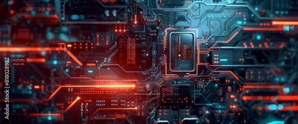 Obraz Technology Abstract, Ai Processing Units, Technology Abstract Background