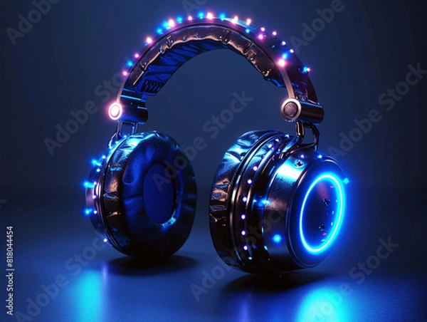 Obraz a close up of a headphones
