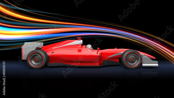 Fototapeta Formula race red car