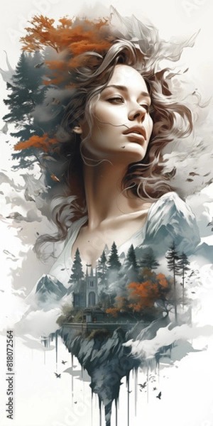 Fototapeta Canvas of Creation: A Woman's Wild World