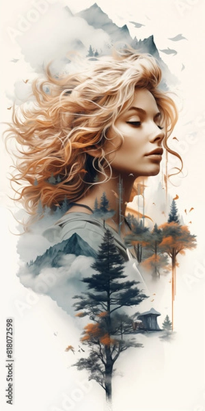 Fototapeta Mountain Mystique: Melding with the Majesty