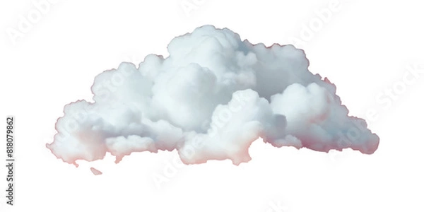 Fototapeta Vector realistic cutout clean cloud of smoke or fog. Fog or cloud on an isolated transparent background. Haze fog clouds on transparent background.