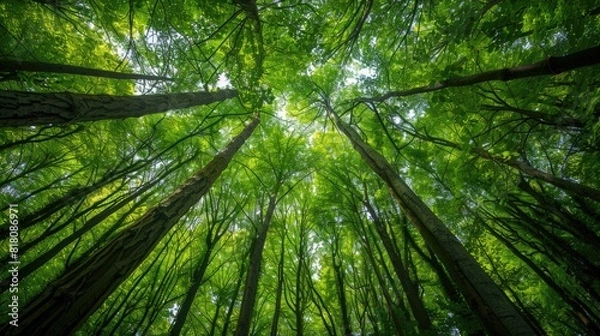 Fototapeta Forest scene. Generative AI