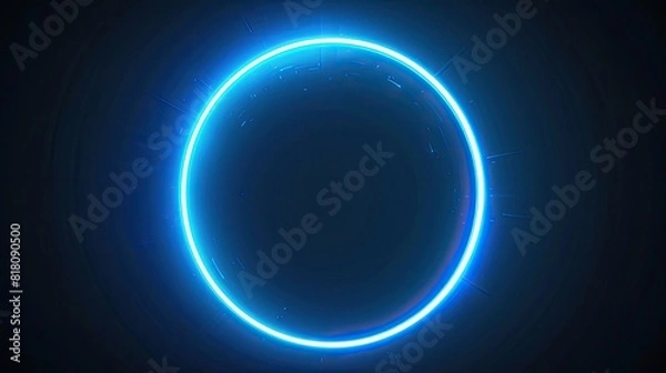 Fototapeta Neon glow circle. Generative AI