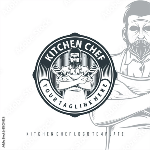 Fototapeta KITCHEN CHEF LOGO TEMPLATE 