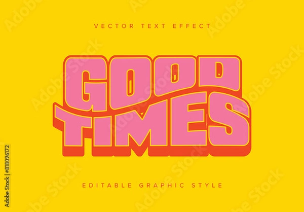 Obraz Bright and Wavy Text Effect Mockup