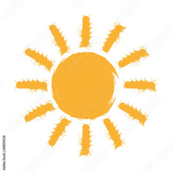 Fototapeta Sun symbol icon on isolated background.Vector illustration.
