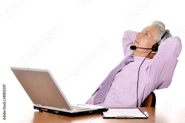 Obraz  businessman with laptop