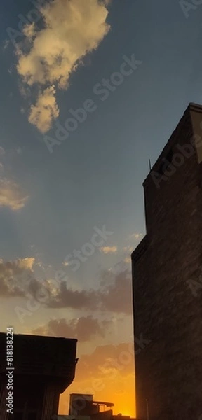 Obraz sunset over the city