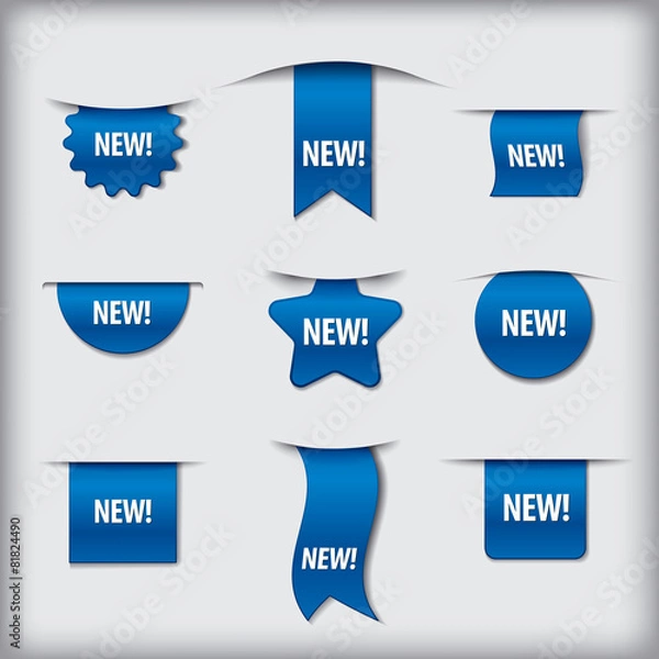 Obraz new labels blue