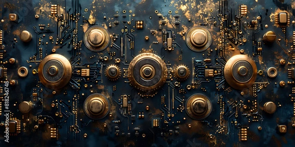 Fototapeta Techno Canvas: Where Creativity Meets Code
