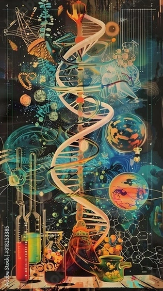 Fototapeta Visualizing the Evolutionary Frontier of Biotechnology A Captivating Scientific