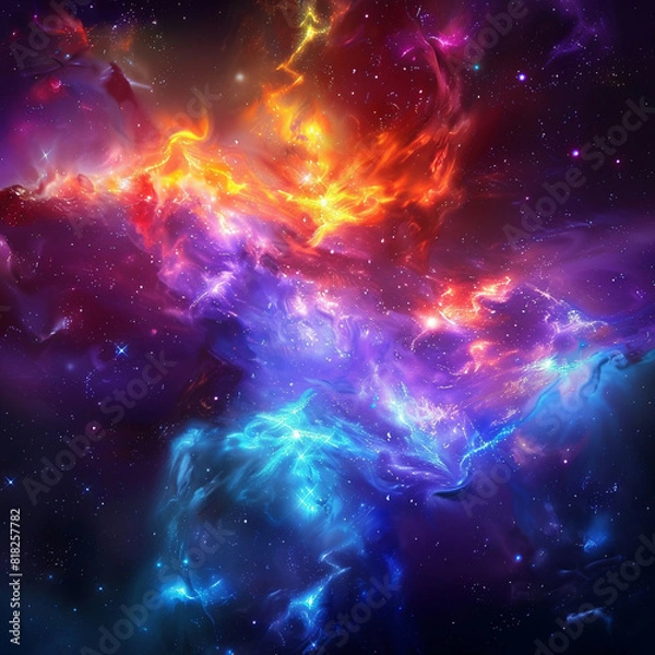 Fototapeta Exploring the Colorful Cosmos Delving into Space -Galaxies - Clouds and Nebulas