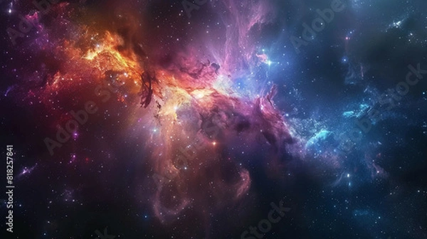Fototapeta Exploring the Colorful Cosmos Delving into Space -Galaxies - Clouds and Nebulas