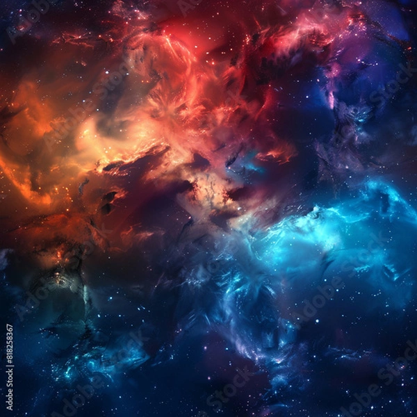 Fototapeta Exploring the Colorful Cosmos Delving into Space -Galaxies - Clouds and Nebulas