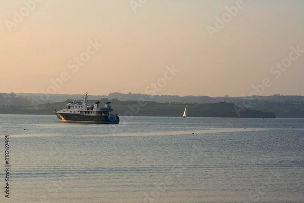 Fototapeta Sailing In Kinsale Harbour With James Fort In Background, Kinsale, Cork, Ireland