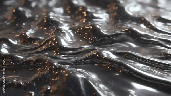 Obraz Abstract liquid silver