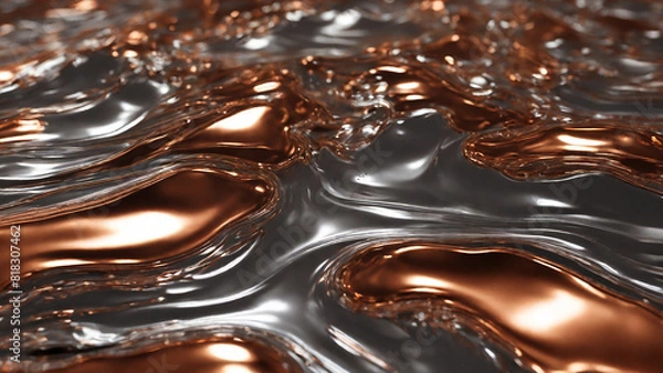 Obraz Liquid silver and copper 