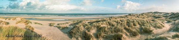 Fototapeta Terschelling island in the Wadden Sea - Holland or the Netherlands