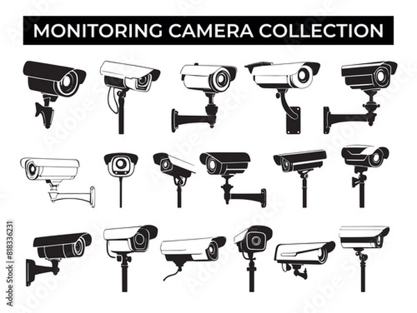 Fototapeta Assortment of Various Surveillance Cameras