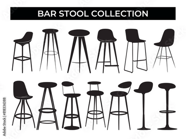 Fototapeta Diverse Bar Stool Collection