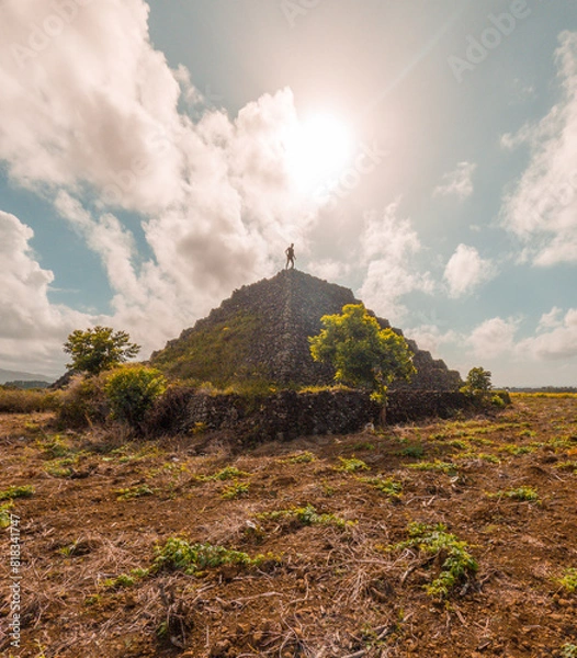 Fototapeta Plaine Magnien pyramids in Mauritius