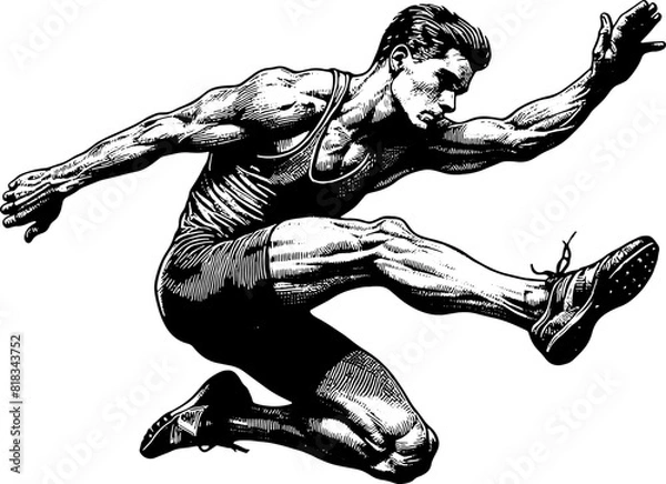 Obraz Jumping Man Athlete 