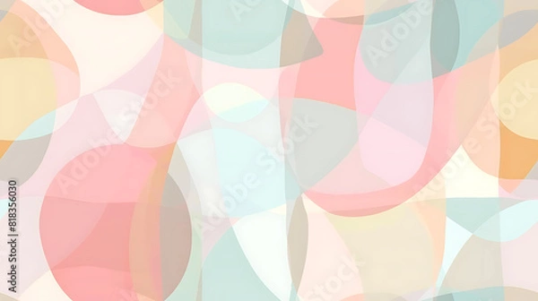 Fototapeta Simple Geometric Abstract Pastel Background - Seamless tile. Endless and repeat print.