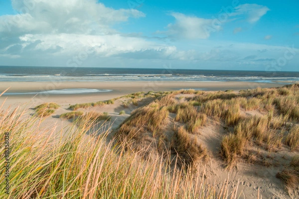 Fototapeta Terschelling island in the Wadden Sea - Holland or the Netherlands