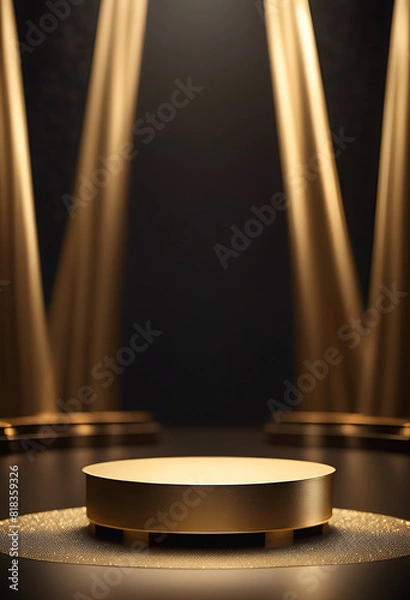 Fototapeta stage with spotlight