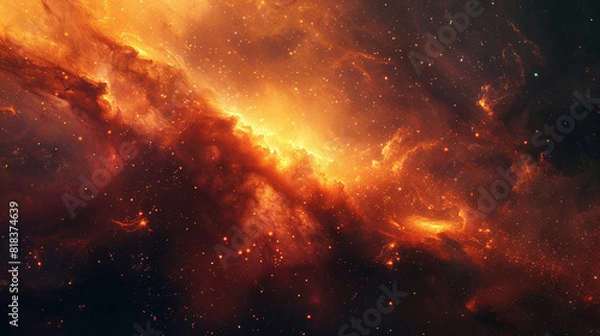 Fototapeta Nebula and Star Cluster Capturing the  Beauty of the Cosmos in Vivid Detail