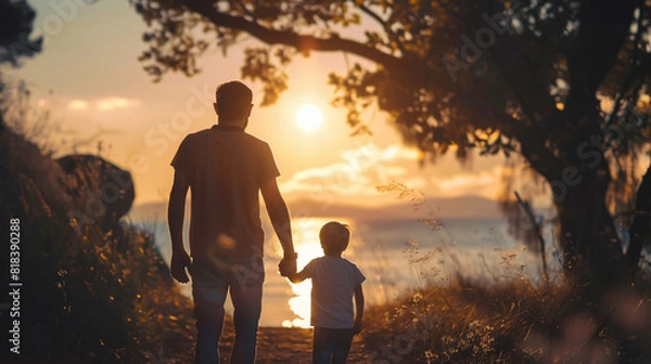 Obraz Fathers Day with Dad and Son 