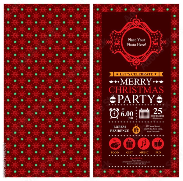 Obraz Christmas Party Invitation Card