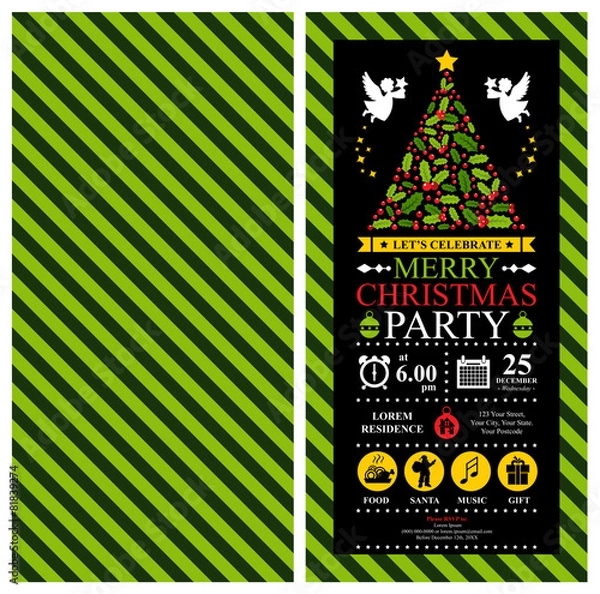 Obraz Christmas Party Invitation card