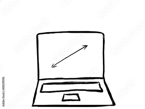 Obraz Laptop cartoon image