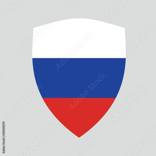 Obraz Russia Flag in Shield Shape Frame
